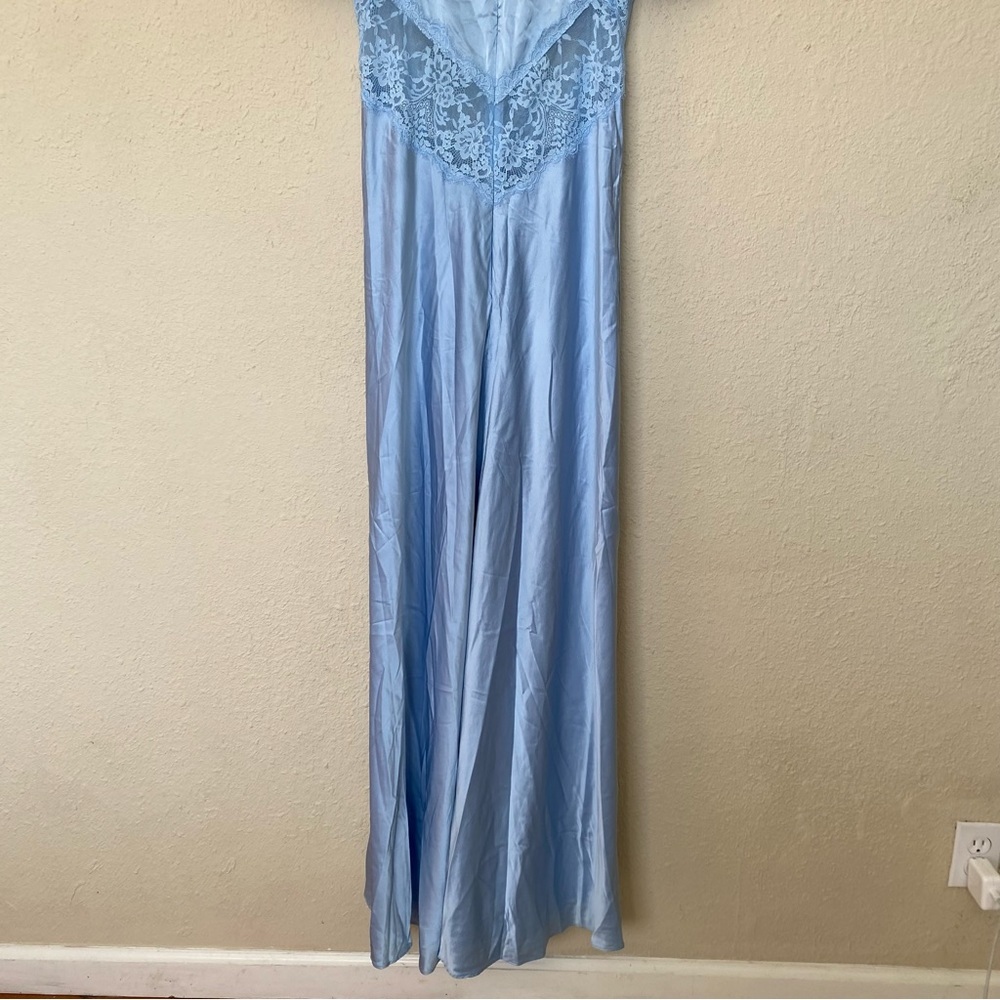 House of CB M D-DD 'Rafaela' Soft Blue & Pure Silk Lace Maxi Dress NWOT - Picture 13 of 13